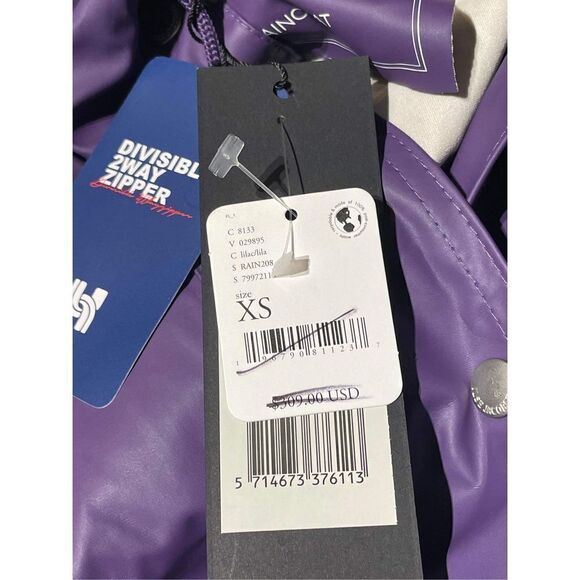 Ilse Jacobsen Long RAINCOAT Rain71L (Purple Rain) Size XS (US4) - Picture 14 of 14